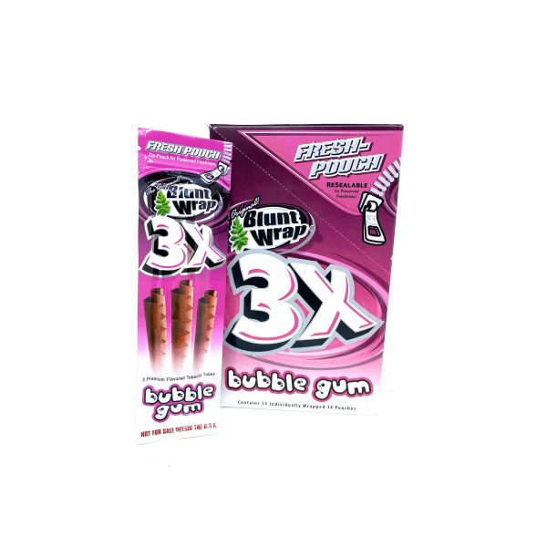 Blunt Wrap 3x - Units and Display Bubble Gum